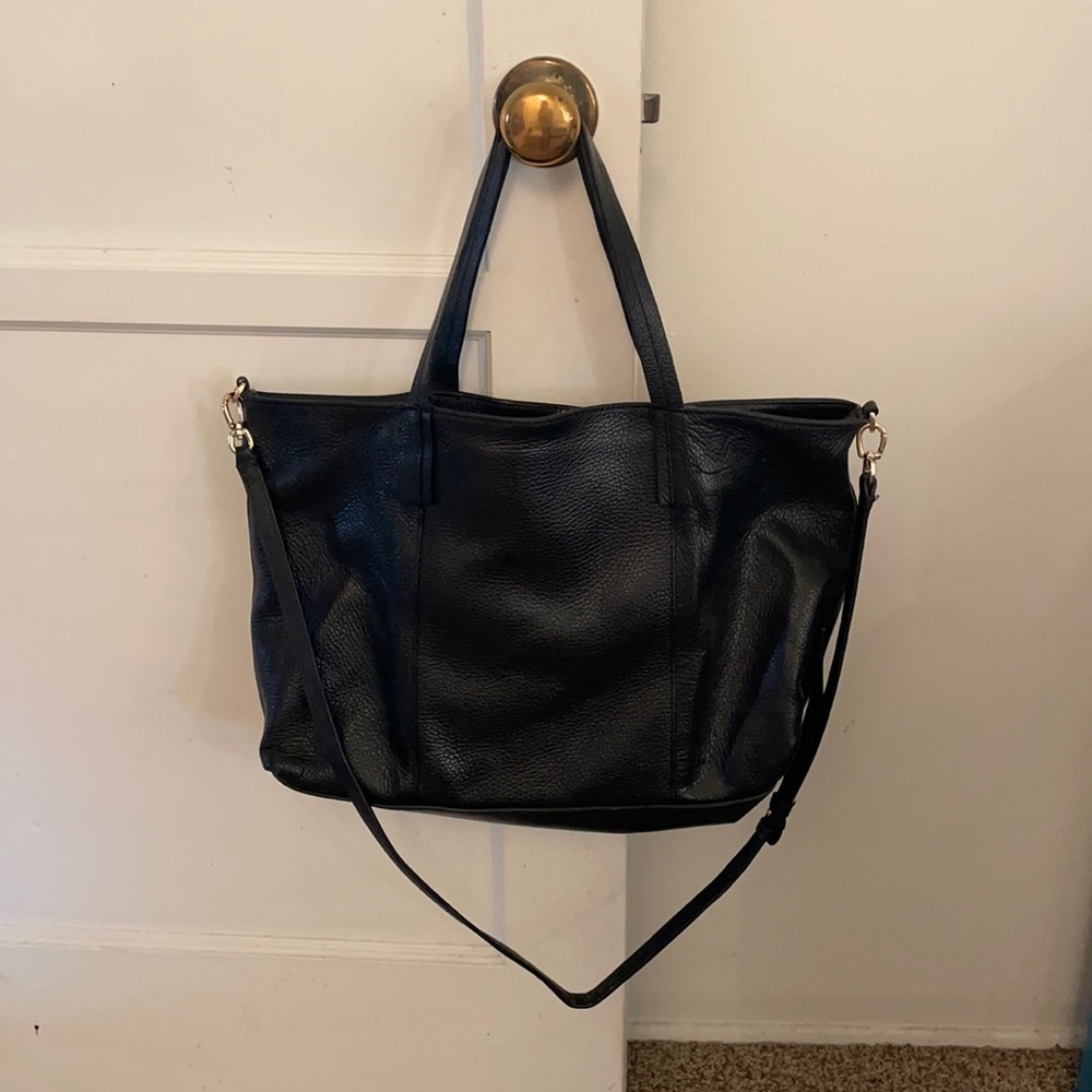 Banana republic black leather bag